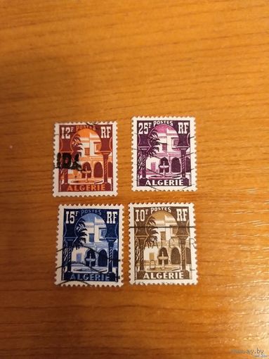 1954 французская колония Алжир полная серия флора архитектура (1-л1)