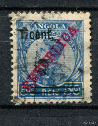 Португальские колонии - Ангола - 1920 - Надпечатка 1C на 50R - [Mi.199] - 1 марка. Гашеная.  (Лот 111AV)