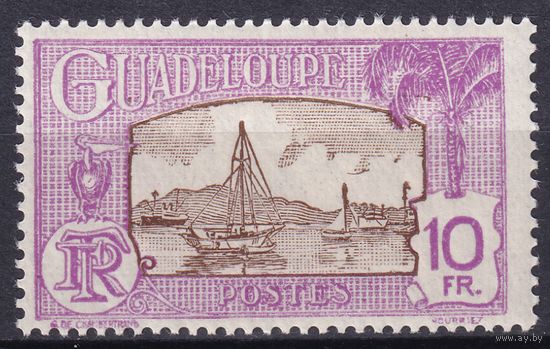 70.FrK. Франция. Колонии. Гваделупа. Местные мотивы. 1928 г. 10 Fr. Mi.#125.