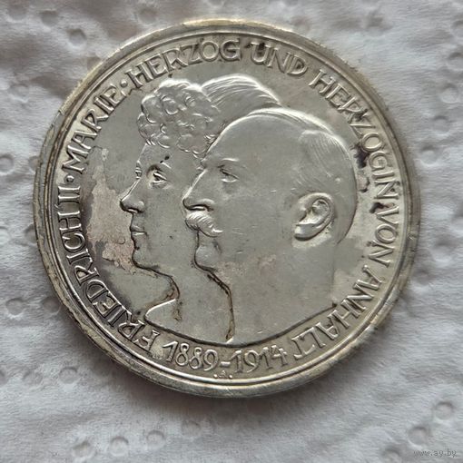 Анхальт 3 марки 1914 с блеском