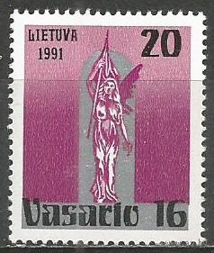 Литва. Национальный день. Ангел Свободы. 1991г. Mi#470.