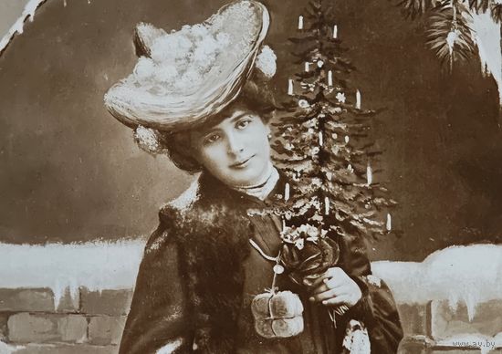 До 1917 года С Новым Годом ! Открытка