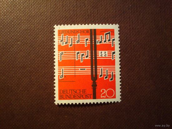 Германия 1962 г.Камертон перед нотной записью./44а/