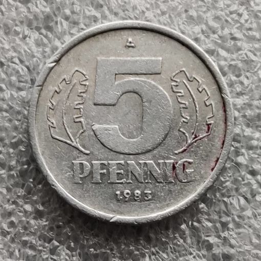 Германия - ГДР 5 пфеннигов  1973 г.