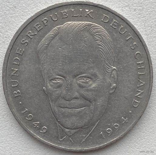 Германия 2 марки 1994 г. D. Вилли Брандт. 45 лет Федеративной Республике (1949-1994)