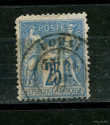 Франция - 1876/1881 - Аллегорические сюжеты 25C - [Mi.63IIb] - 1 марка. Гашеная.  (Лот 17JH)-TG2P25