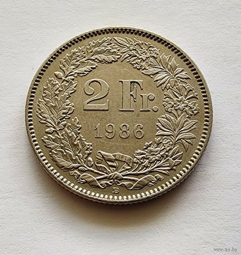 Швейцария 2 франка, 1986