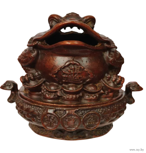 Статуэтка Шкатулочка Жаба Медный сплав