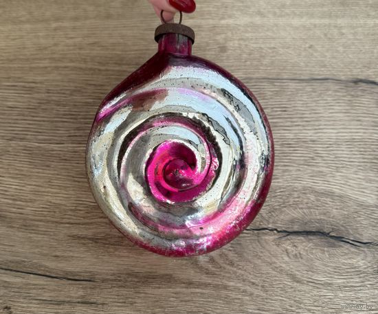 Елочная игрушка улитка ракушка Толстое стекло СССР редкая каталог