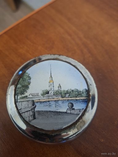 Винтажная шкатулка Петропавловская крепость СССР С рубля