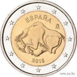 2 евро Испания 2015 Пещера Альтамира UNC