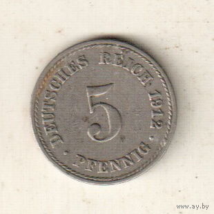 Германия 5 пфенниг 1912 А