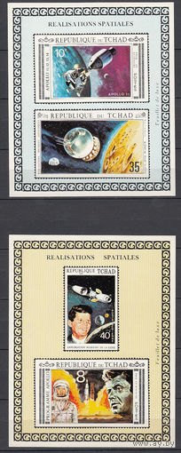Космос. Космические корабли Восток и Аполлон 11. 1971. 2 блока б/з. Lollini N 4500 TCH 7/8 DA (30.0 е)