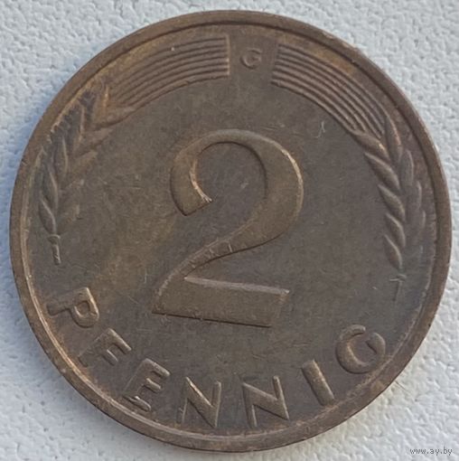 Германия 2 пфеннига 1962 г. G