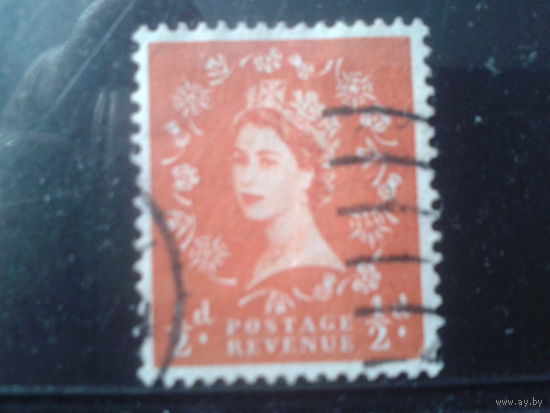 Англия 1955 Королева Елизавета 2  1/2 пенни ВЗ21