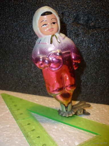 Ёлочная Игрушка-Прищепка Малыш С Погремушкой СССР