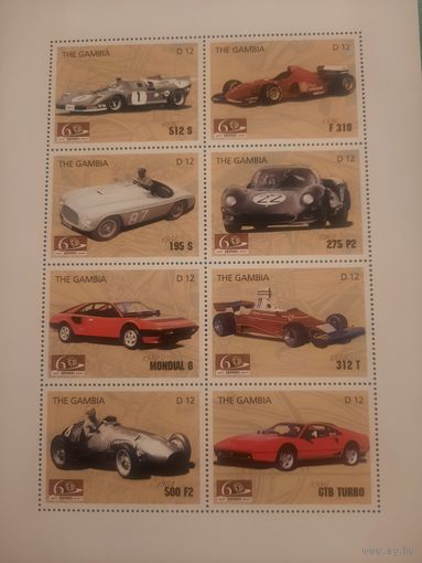 Гамбия 2007. 60 лет Ferrari. Малый лист