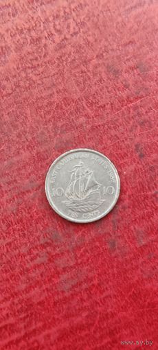 Карибы 10 цент 1986