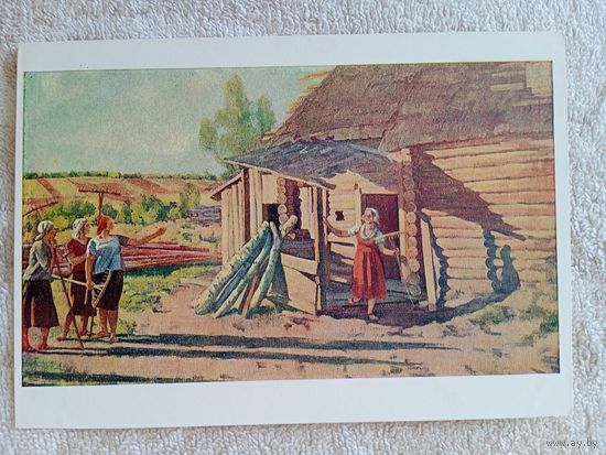 Соцреализм. Юон. Первые колхозницы в лучах солнца