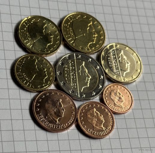 Люксембург 2025, годовой набор, UNC из роллов