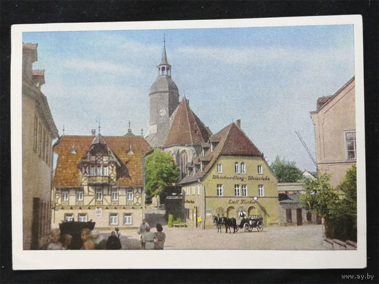ГДР. Восточная Германия. Виды городов. Архитектура. История. 1955 год. Чистая #0119-V1P60