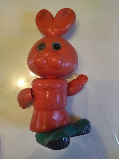 Игрушка СССР заяц. Целлюлоза.