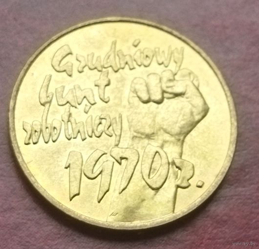 Польша 2 злотых, 2000 30 лет со дня Декабрьских событий 1970 года