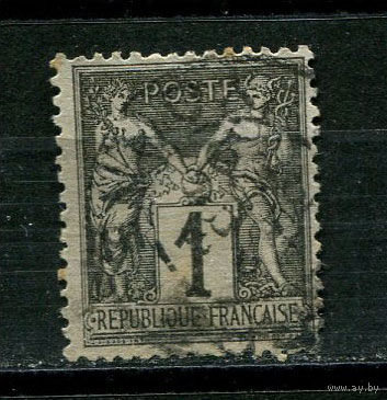 Франция - 1877/1878 - Аллегория 1С - 1 марка. Гашеная.  (Лот 18JH)-TG2P25