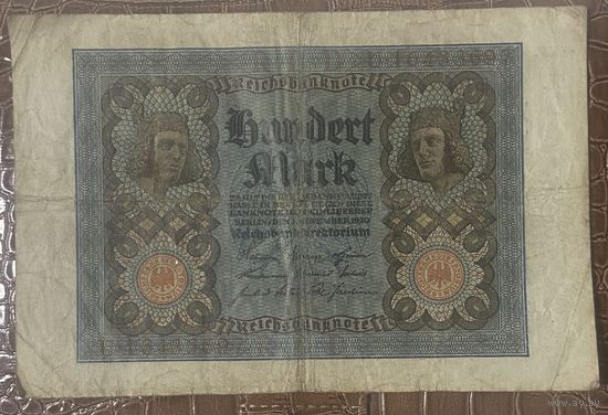 Банкнота 100 марок 1920 год. Веймарская республика.