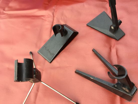 4 советские  микрофонные подставки разные в полнейшем оригинале. цена  за  все 4! назад в СССР!