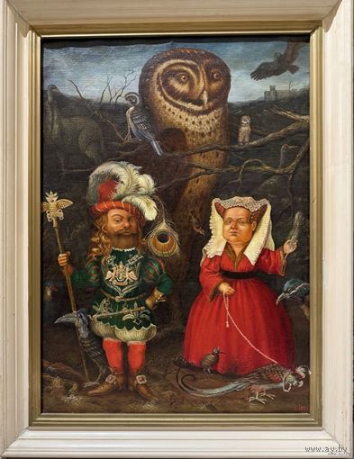 Почицкий В.В (dr.Klein);х/м; 65/86см.с учетом рамы"Повелители птиц"
