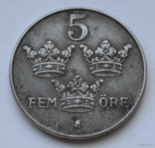 Швеция, 5 эре 1948 г. Железо.