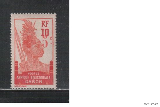Габон-1915,(Мих.86)  * , Французские колонии, Стандарт, Надп. , Красный Крест(одиночка)