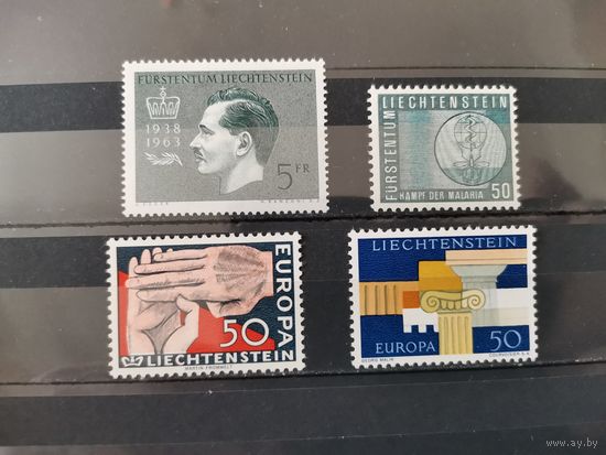 Лихтенштейн 1962г. - 1963г. лот из 4 чистых марок ** (12,0 е)