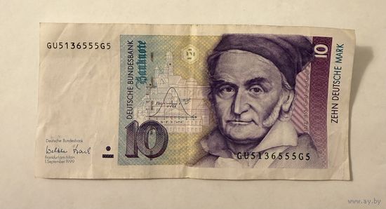 Германия 10 марок 1991