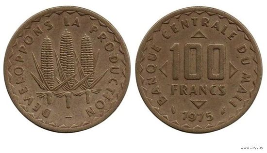 Республика Мали. 100 франков 1975. Флора.
