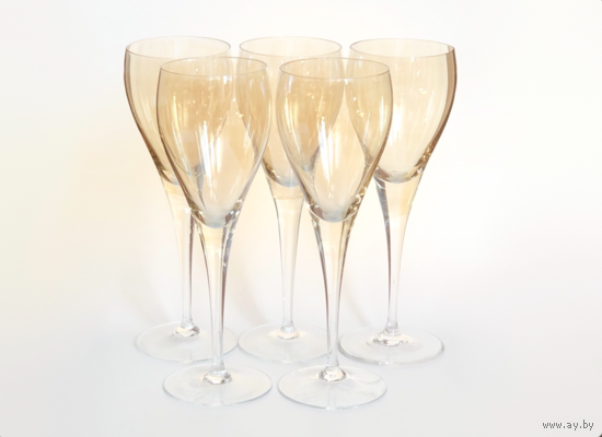 Бокалы для шампанского цветное стекло Bohemia