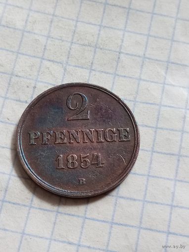 2 пфеннига 1854 года