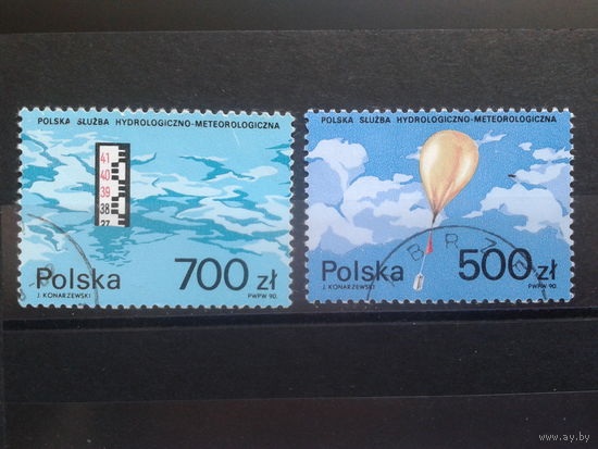 Польша, 1990, Метеостанция, полная серия