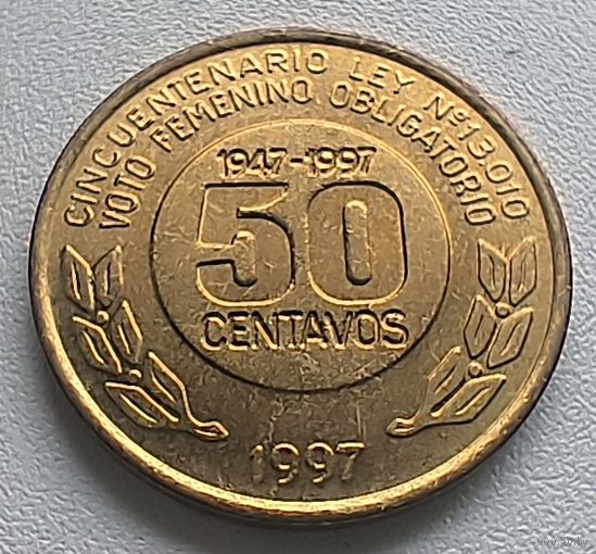 Аргентина 50 сентаво, 1997 50 лет правам женщин на голосование  3-2-30