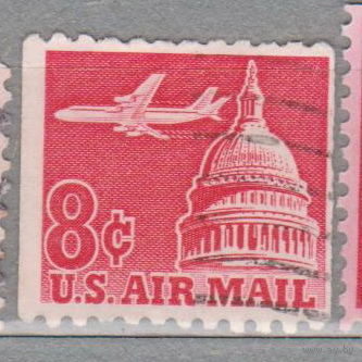 Авиация Авиапочта США 1960 год лот 9 без боковых перфораций