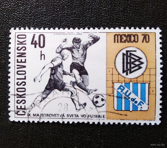 Марка Чехословакия 1970 год Чемпионат мира