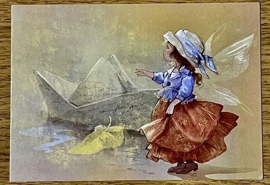 Открытка чистая 10х15 см. Художница Екатерина Бабок ( 2021 год )