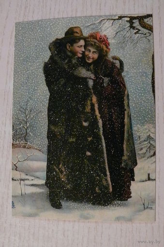 Новогодняя открытка, чистая (изд. Беларусь).