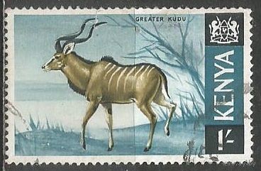 Кения. Антилопа Большой Куду. 1966г. Mi#28.