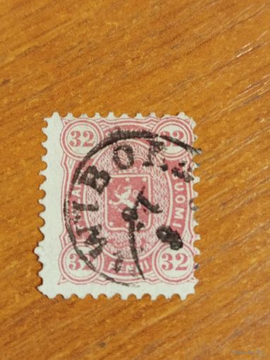 1875 Россия Великое княжество Финляндское Лин 11 гашение Выборг герб (5-8)