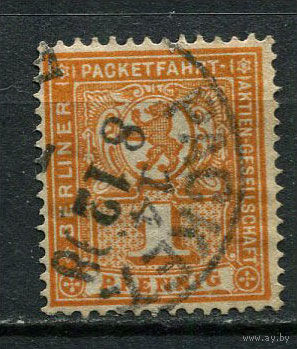 Германия - Берлин (B.) - Местные марки - 1896/1900 - Герб 1Pf - [Mi.64] - 1 марка. Гашеная.  (Лот 66Db)