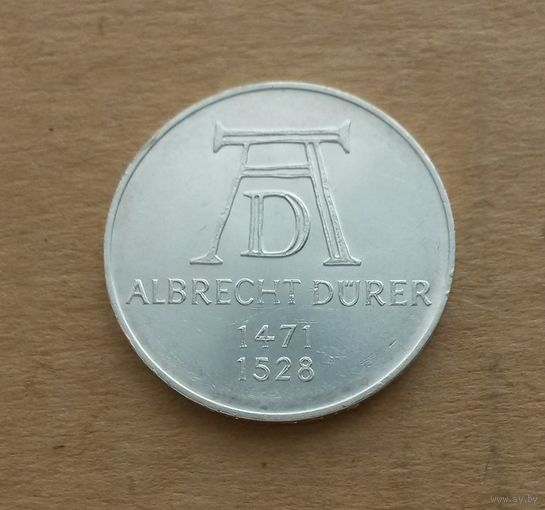 ФРГ, 5 марок 1971 г., серебро 0.625, 500 лет со дня рождения Альбрехта Дюрера