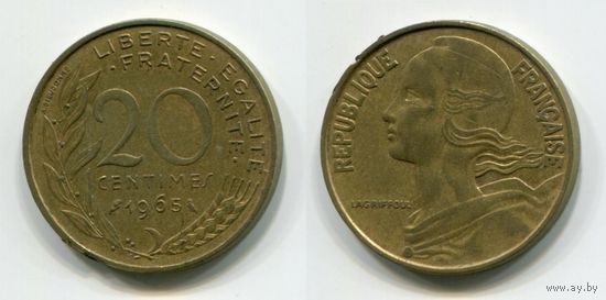 Франция. 20 сантимов (1965)