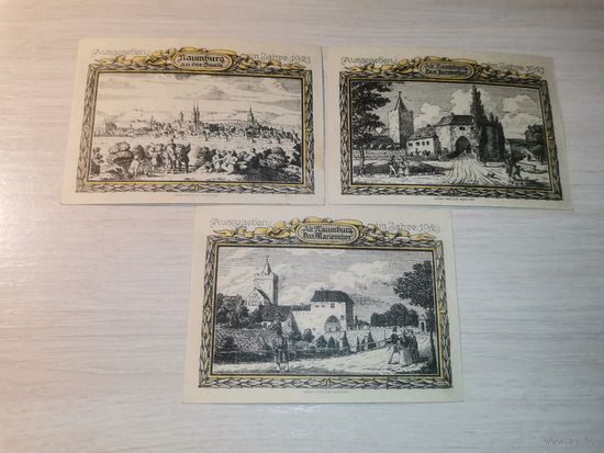 Нотгельды номиналом 75 пфениннгов , 1921 года, город Наумбург, Германия.